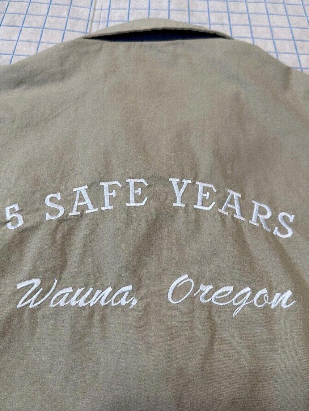 VTG Double Sided Herrington Bomber Jacket Mens XL Beige Scooby Doo Made USA 90s - Picture 13 of 15